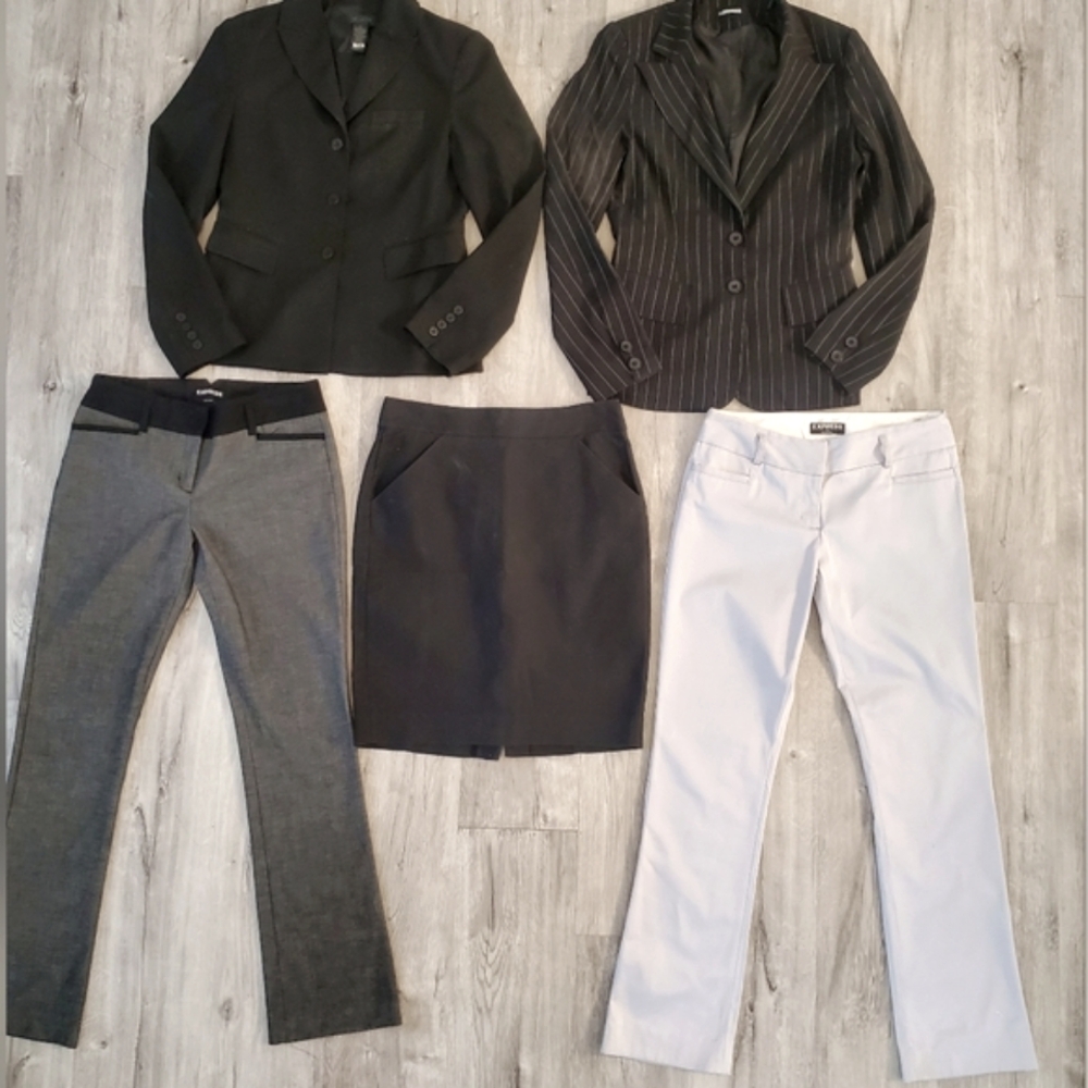 Lot of 5 Mix & Match Blazers Skirt Pants Pantsuit Skirt Suit J. Crew Express